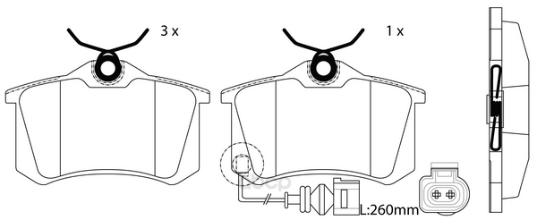 

Колодки тормозные FIT FP3260E