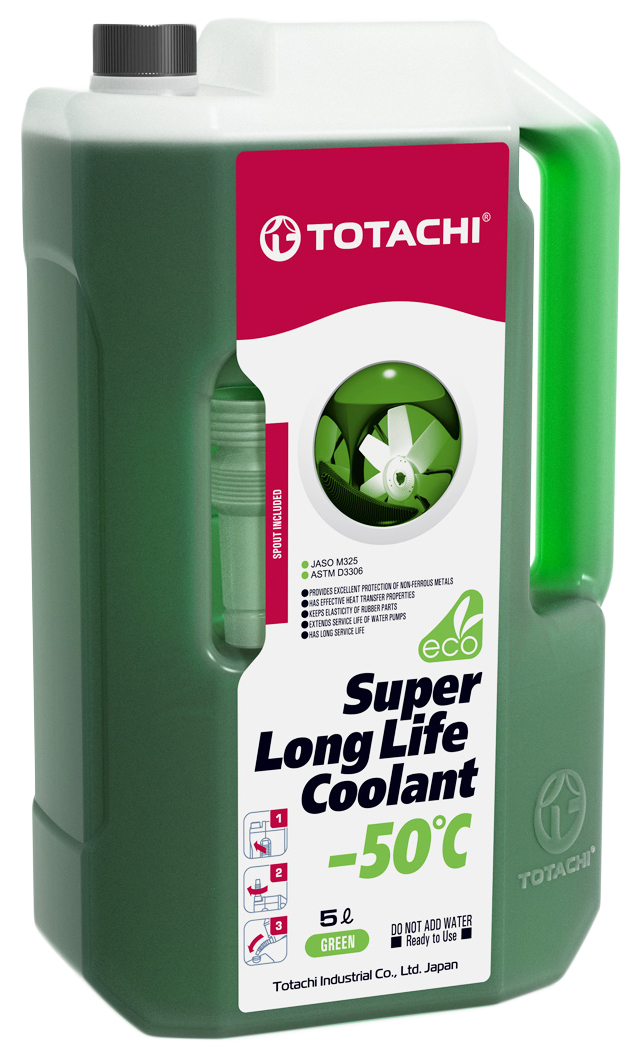 

Антифриз TOTACHI Green, -50С, 5 л, Охлаждающая жидкость SUPER LLC GREEN -50C 5л.