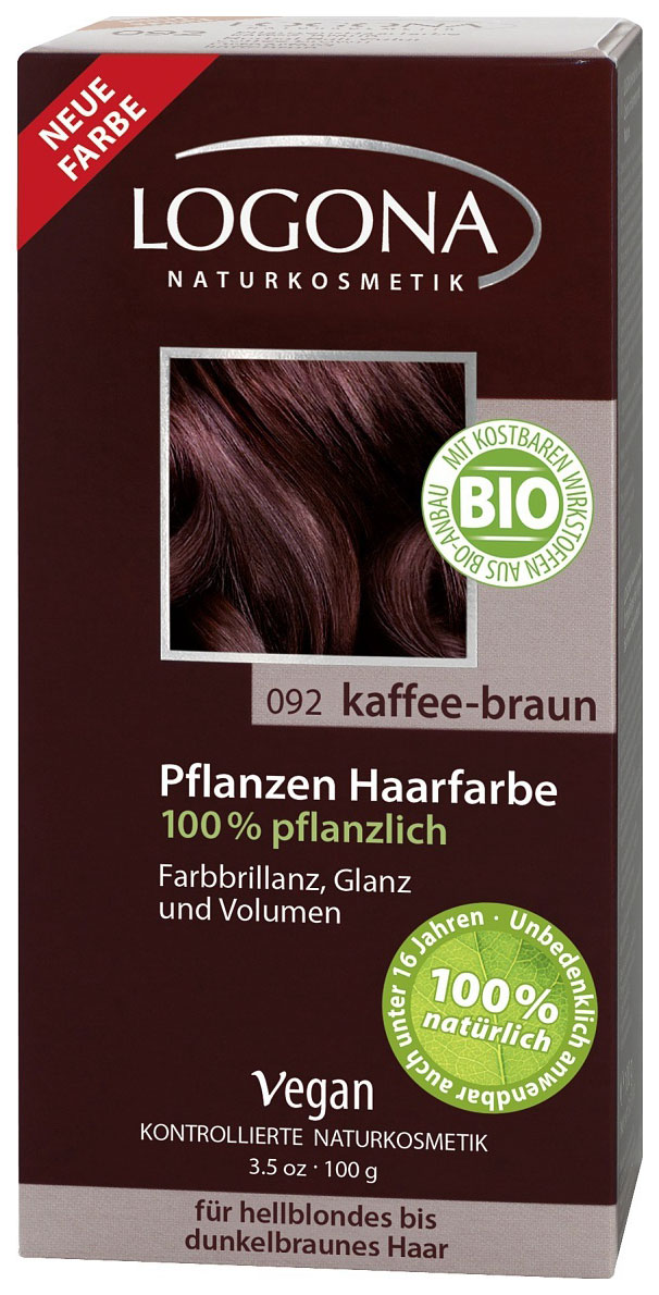 фото Краска для волос logona herbal hair colour 092 coffee brown 100 г