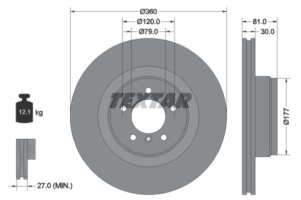 фото Тормозной диск textar 92178403