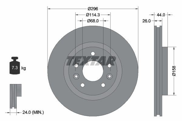 Тормозной диск Textar 92274203