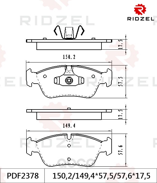 

Комплект тормозных колодок RIDZEL PDF2378