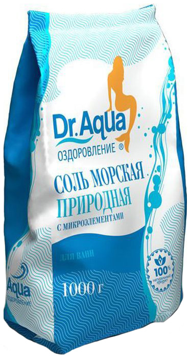 Купить Соль для ванн Dr, Aqua природная 1000 г, Dr.Aqua