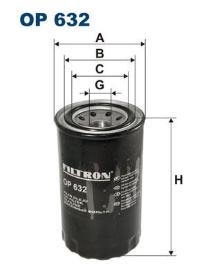 фото Фильтр масляный filtron op632