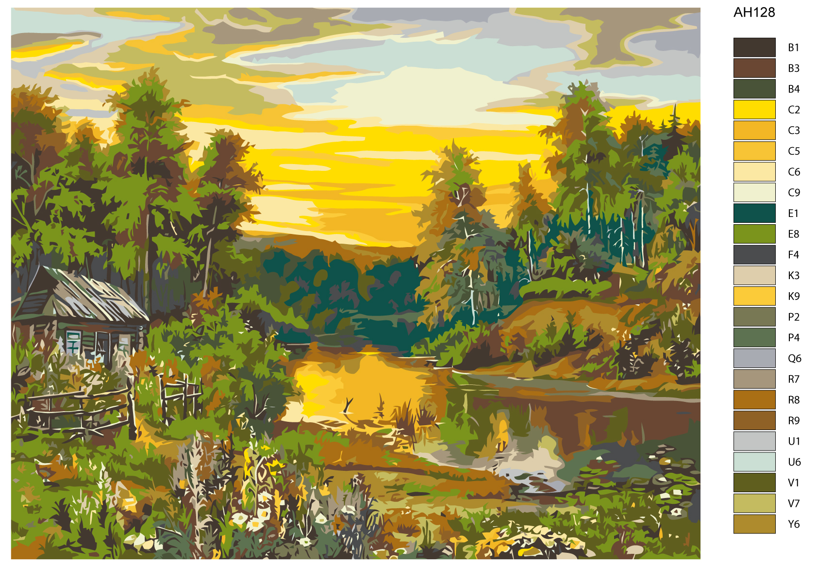 

Картина по номерам, 40 x 50, ARTH-AH128, ARTH-AH128