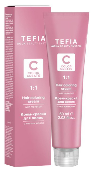 Купить Краска для волос Tefia Color Creats 9.17 Очень светлый блондин серебристый 60 мл
