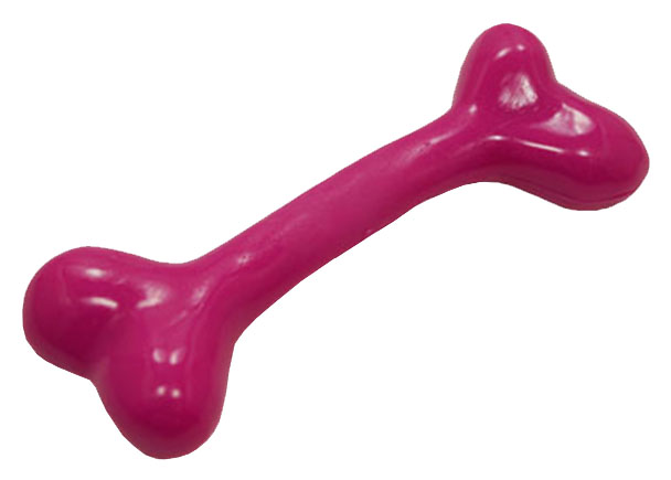 фото Жевательная игрушка для собак doggy man крепкая кость для собак s, красный, длина 22.5 см