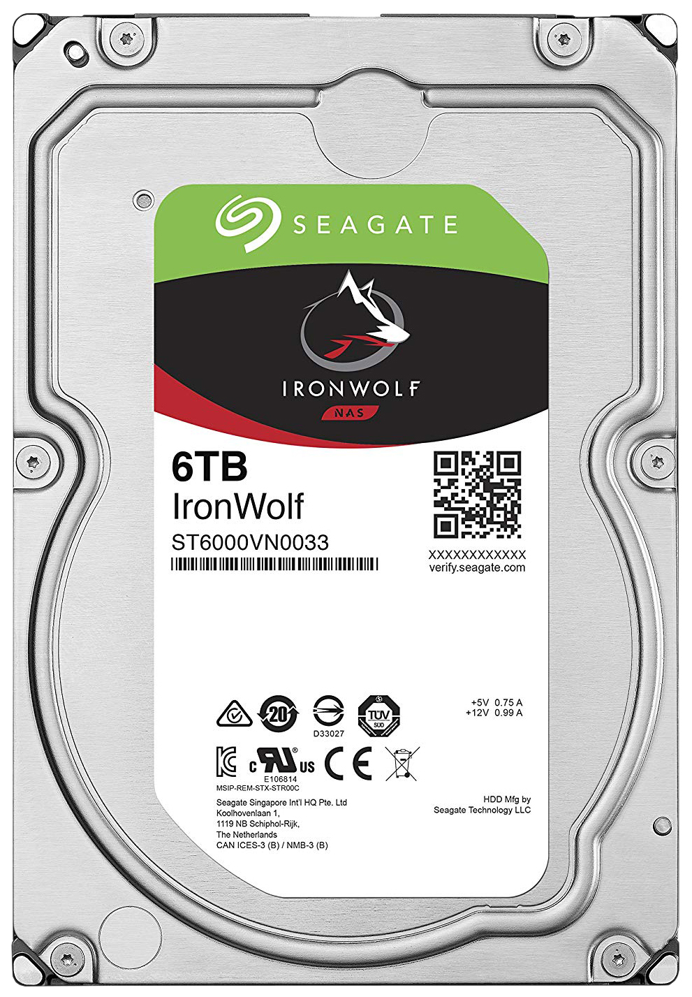 фото Внутренний жесткий диск seagate ironwolf st6000vn0033 6tb (st6000vn0033)