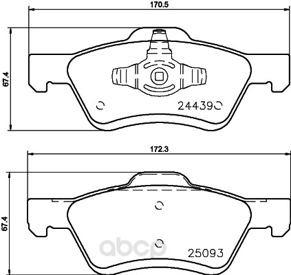 

Тормозные колодки дисковые HELLA 8DB355029481