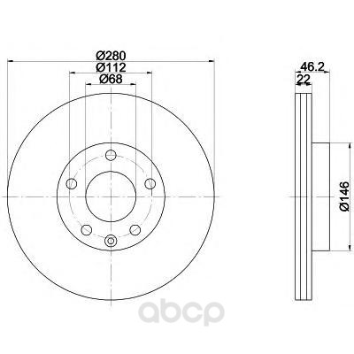 

Тормозной диск HELLA PAGID 8DD355105531