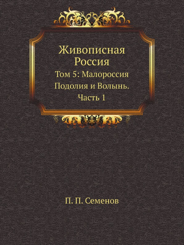 фото Книга живописная россия, том 5: малороссия, подолия и волынь, ч.1 ёё медиа