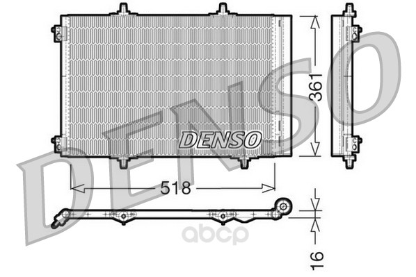 

Радиатор кондицинера 518x361 Denso DCN07013