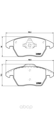 

Тормозные колодки brembo передние P85105