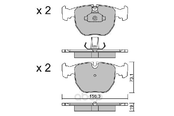 

Колодки тормозные bmw Aisin bpbm-1004