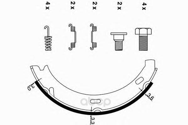 фото Тормозные колодки барабанные mercedes-benz e-class 97-02, e-class 96-03 textar 91057200