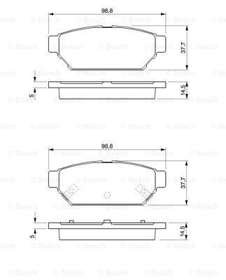 

Тормозные колодки Bosch дисковые 986424464