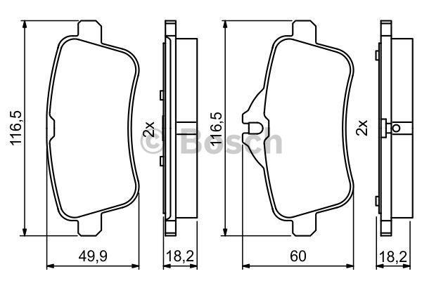 

Тормозные колодки Bosch дисковые 986495403