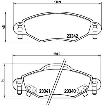 

Тормозные колодки brembo дисковые P83053