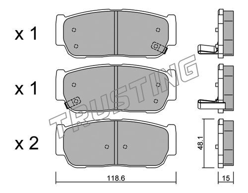 фото Комплект тормозных дисковых колодок trusting 743.0