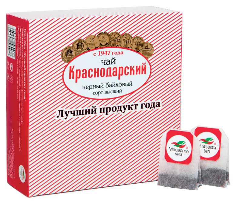 Чай Краснодарский отборный черный классический 100 пакетиков