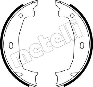 

Тормозные колодки METELLI стояночного тормоза 530018