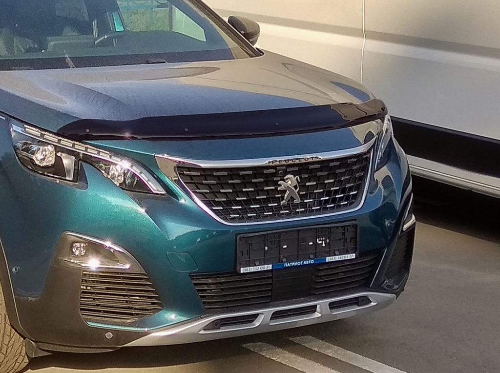 

Дефлектор капота для Peugeot 3008, 2016-, Peugeot 5008, 2017-, темный