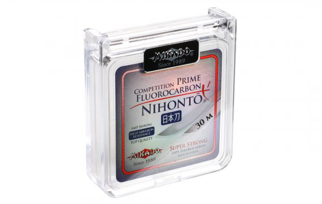 фото Леска монофильная mikado nihonto fluorocarbon prime 0,35 мм, 30 м, 12,2 кг