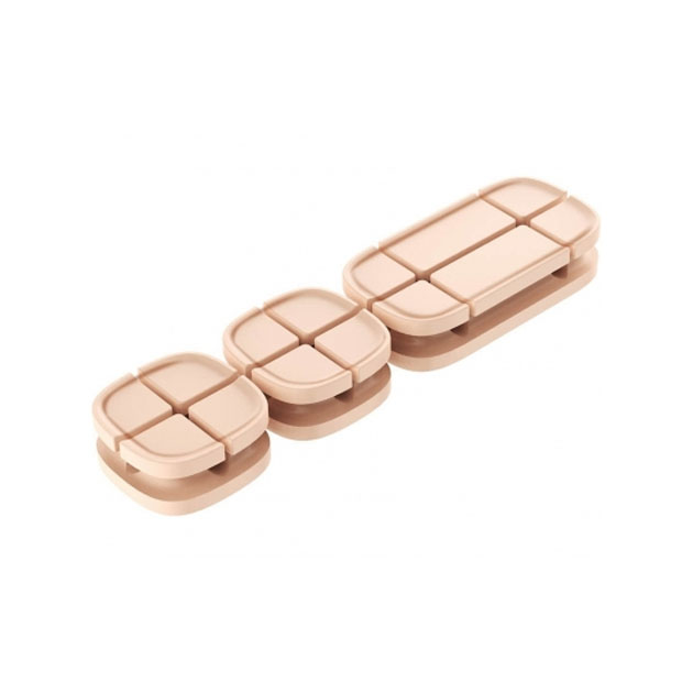 фото Держатель-зажим baseus cross peas cable clip gold