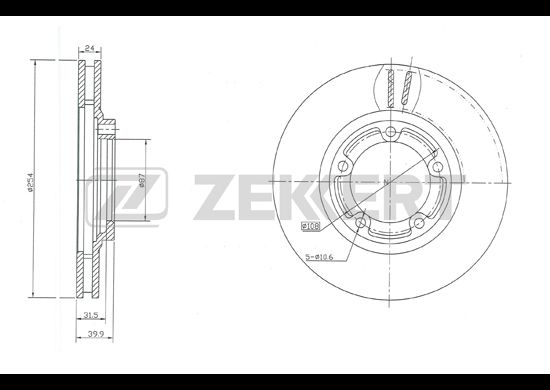 фото Тормозной диск zekkert bs-5281