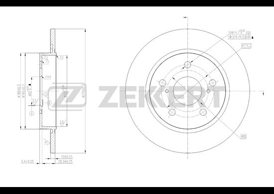 фото Тормозной диск zekkert bs-5419