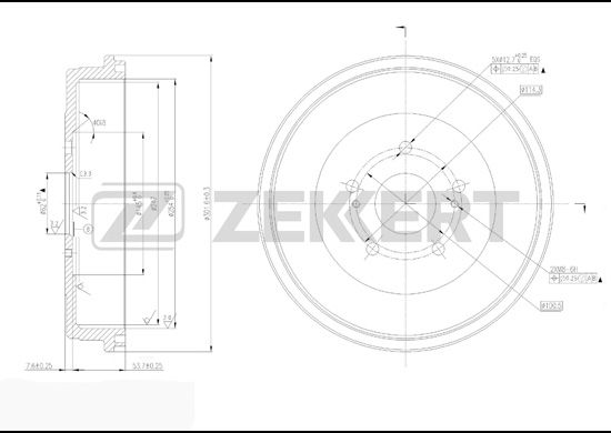 

Тормозной барабан ZEKKERT BS-5188