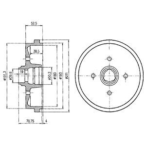 Тормозной барабан DELPHI BF96