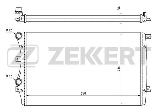 

Радиатор охлаждения двигателя ZEKKERT MK-1246