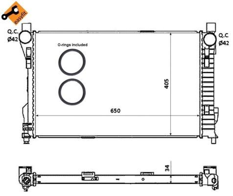 

Радиатор охлаждения двигателя NRF 53854