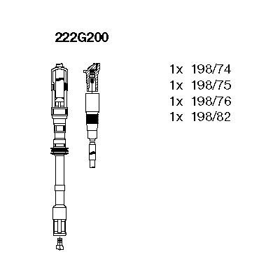 

Комплект проводов зажигания BREMI 222G200