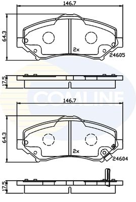 

Комплект тормозных колодок, дисковый тормоз COMLINE CBP36066