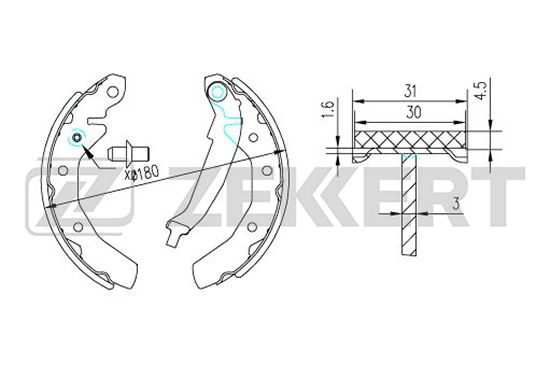 

Комплект тормозных колодок ZEKKERT BK-4027