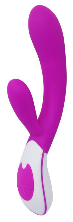 фото Розовый вибромассажёр colby с клиторальным стимулятором 21,5 см baile