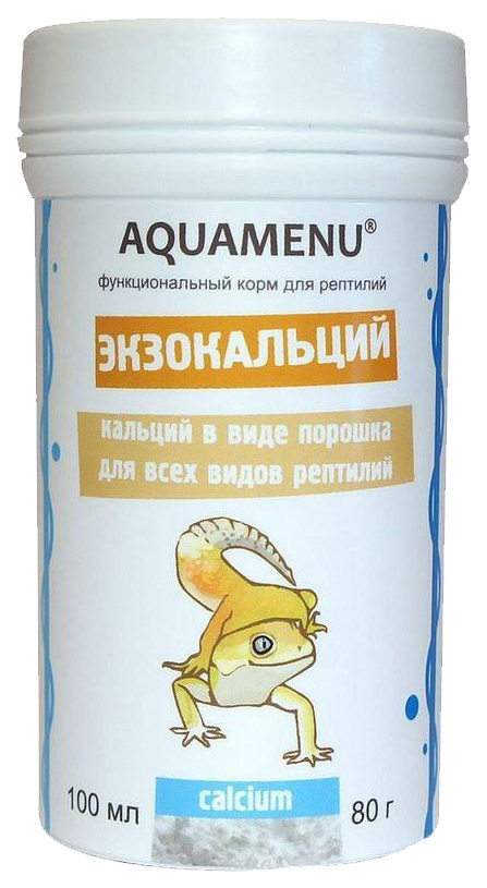 Витамины для рептилий Aquamenu Экзокальций, 80 гр