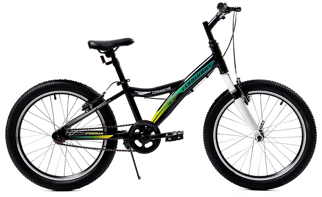 фото Велосипед forward comanche 20 1.0 2019 10.5" black/green