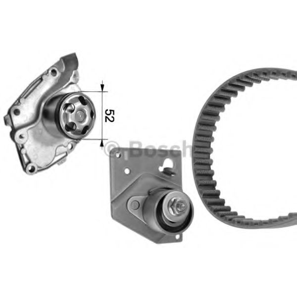 фото Водяной насос с комплектом зубчатого ремня bosch 1 987 946 424