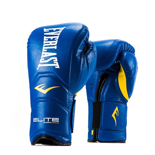 фото Боксерские перчатки тренировочные everlast elite pro синие 14 унций