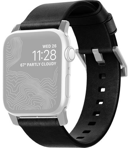 Ремешок Nomad Modern Strap для Apple Watch Series 2/3/4 42/44 mm Black/Silver