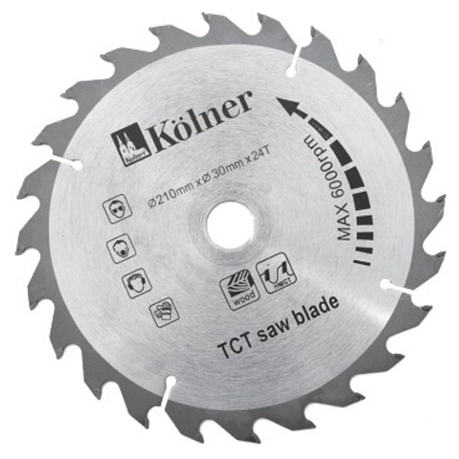 Пильный диск Kolner KSD210х30х24 серый (кн210-30-24) диск пильный kolner
