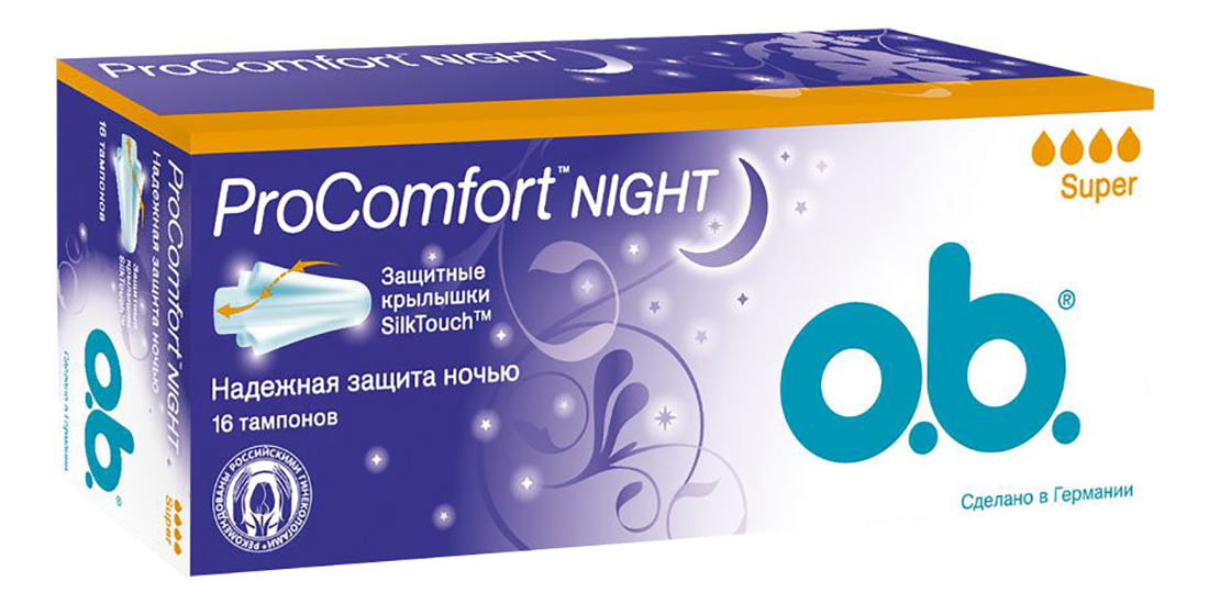 фото Тампоны o.b. procomfort night super 16 шт