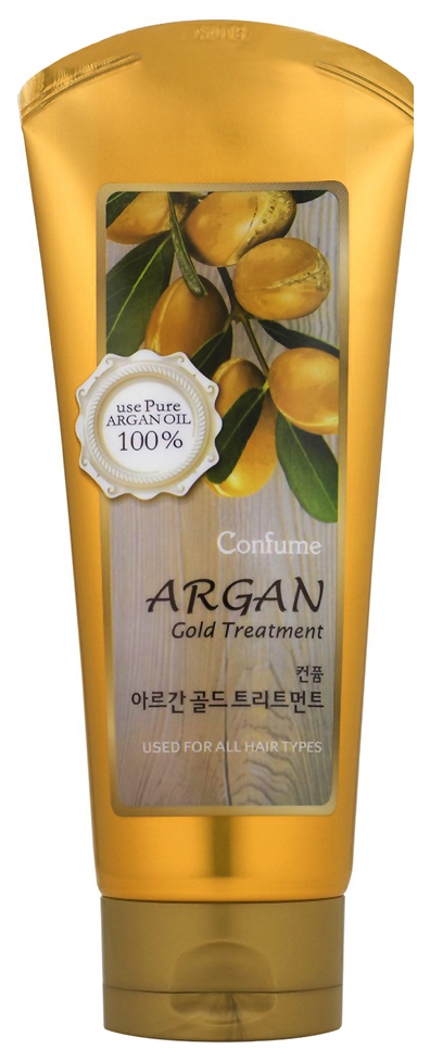 Маска для волос Confume Argan Gold Hair Treatment с аргановым маслом и золотом, 200 мл