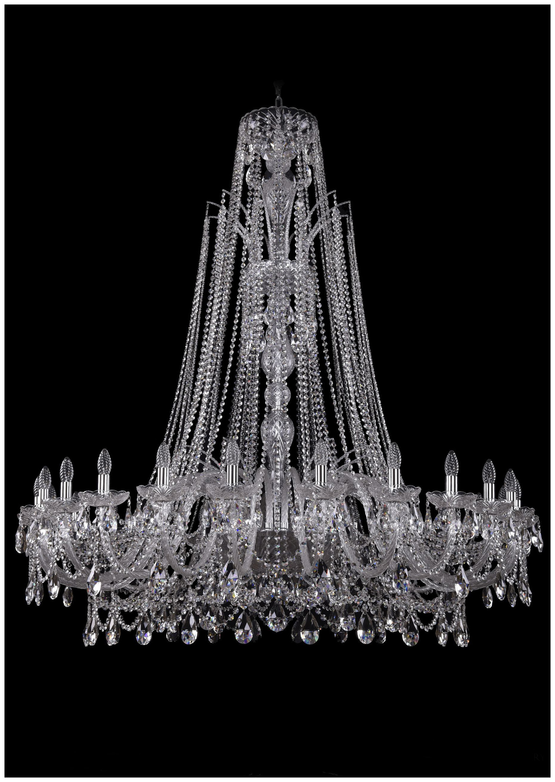 фото Люстра подвесная bohemia ivele crystal 1411/24/530/xl-163/ni