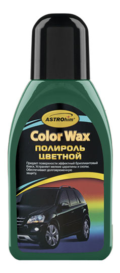 фото Цветной полироль astrohim color wax ac285 0,25 л зеленый