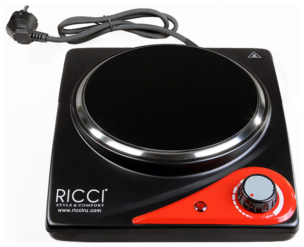 Настольная электрическая плитка Ricci RIC-3106 встраиваемая варочная панель газовая ricci rgn 630 bg бежевый