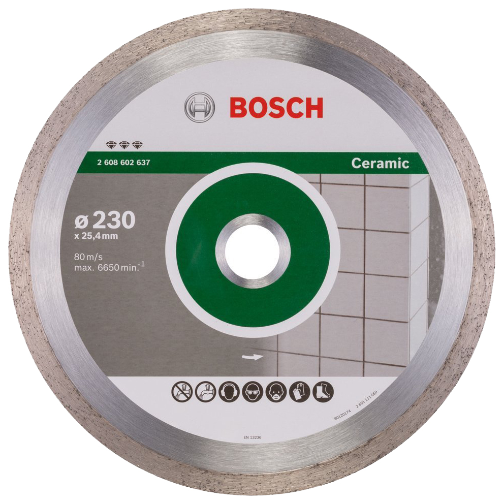 фото Диск отрезной алмазный bosch bf ceramic230-25,4 2608602637